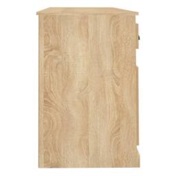 Berkfield Home Desk with Cabinet Sonoma Oak Engineered Wood in Brown - thumbnail 7