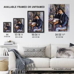 Artery8 Young Man & Skull Portrait Painting Cezanne Framed Wall Art Print - Size: A4 - thumbnail 3