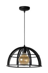 Lucide 'DIKRA' Dimmable Adjustable Stylish Indoor Modern Pendant Light 1xE27 in Black - thumbnail 2