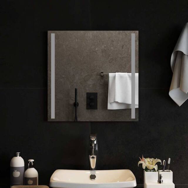 Berkfield Home LED Bathroom Mirror 50x50 cm in Clear - image 1