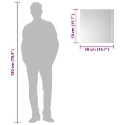 Berkfield Home LED Bathroom Mirror 50x50 cm in Clear - thumbnail 6