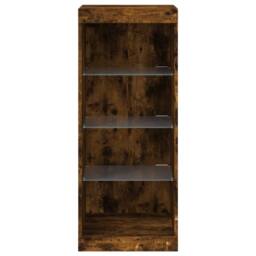Berkfield Home Sideboard with LED Lights Smoked Oak 41x37x100 cm in Brown - Size: 41 x 37 x 100 cm - thumbnail 6