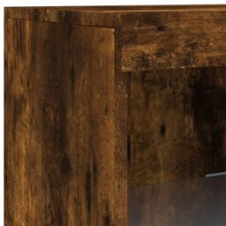 Berkfield Home Sideboard with LED Lights Smoked Oak 41x37x100 cm in Brown - Size: 41 x 37 x 100 cm - thumbnail 9