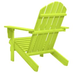 Berkfield Home Garden Adirondack Chair Solid Fir Wood Green - thumbnail 4