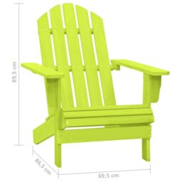Berkfield Home Garden Adirondack Chair Solid Fir Wood Green - thumbnail 6