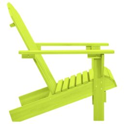 Berkfield Home Garden Adirondack Chair Solid Fir Wood Green - thumbnail 3