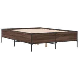 Berkfield Home Bed Frame without Mattress Brown Oak 120x200 cm - Size: Small Double - thumbnail 3