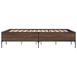 Berkfield Home Bed Frame without Mattress Brown Oak 120x200 cm - Size: Small Double - thumbnail 5