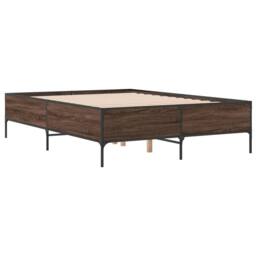 Berkfield Home Bed Frame without Mattress Brown Oak 120x200 cm - Size: Small Double - thumbnail 6