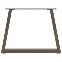 Berkfield Home Dining Table Legs V-Shape 2 pcs Natural Steel 70x(42-43.3) cm Steel in Brown - thumbnail 5