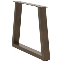 Berkfield Home Dining Table Legs V-Shape 2 pcs Natural Steel 70x(42-43.3) cm Steel in Brown - thumbnail 4