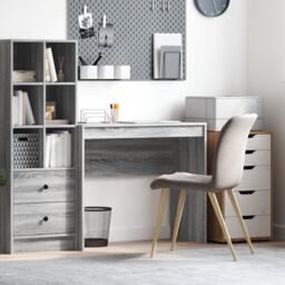 Berkfield Home Writing Desk Grey Sonoma Engineered wood 90 x 40 x 76 cm