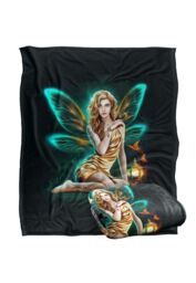 JQ Licensing En Pixy Fairy Silky Touch Super Soft Throw Blanket 152 X 127 cm in White - thumbnail 2