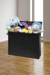 Arpan Toilet Roll Holder Free Standing Bathroom Multipurpose Storage Unit Polypropylene Woven on Metal Frame, Ideal Addition to Bathroom or Toilets - thumbnail 3