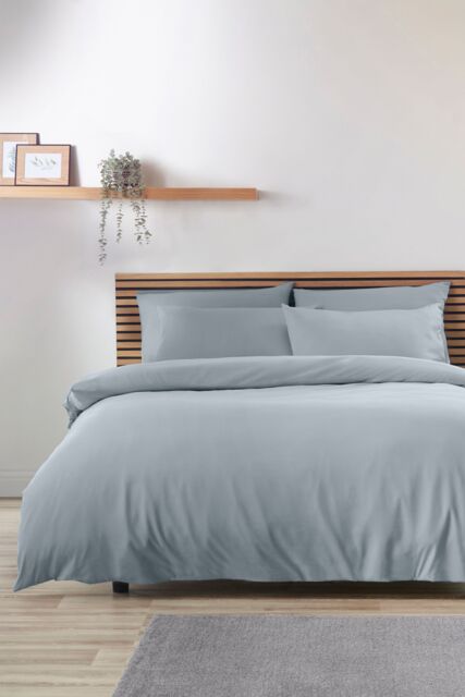 Catherine Lansfield So Soft Non Iron Duvet Cover Set in Mid Grey - Size: Super King - image 1