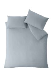 Catherine Lansfield So Soft Non Iron Duvet Cover Set in Mid Grey - Size: Super King - thumbnail 4