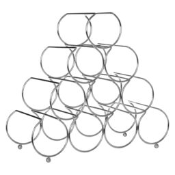 Orsina Pyramid Wine Rack in Silver - thumbnail 1