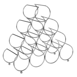 Orsina Pyramid Wine Rack in Silver - thumbnail 2