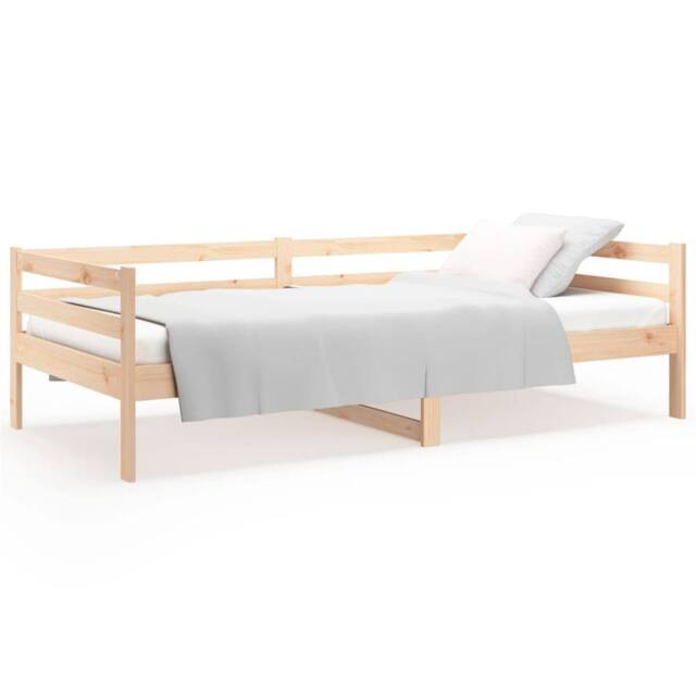 Berkfield Home Day Bed 80x200 cm Solid Wood Pine in Light Tan - image 1