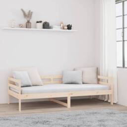 Berkfield Home Day Bed 80x200 cm Solid Wood Pine in Light Tan - thumbnail 4
