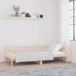 Berkfield Home Day Bed 80x200 cm Solid Wood Pine in Light Tan - thumbnail 2