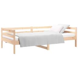Berkfield Home Day Bed 80x200 cm Solid Wood Pine in Light Tan - thumbnail 3