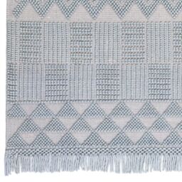The Rug Shop UK Blue Kilim Luxurious Easy to clean Hand Made Geometric Area Rug - Size: 200 cm x 280 cm - thumbnail 3