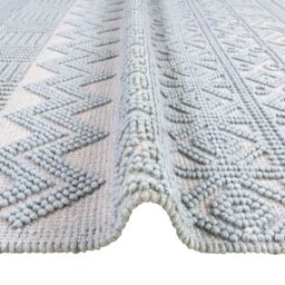 The Rug Shop UK Blue Kilim Luxurious Easy to clean Hand Made Geometric Area Rug - Size: 200 cm x 280 cm - thumbnail 4