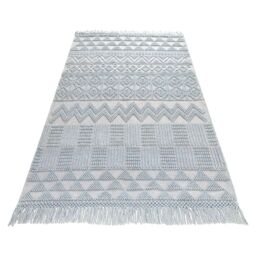 The Rug Shop UK Blue Kilim Luxurious Easy to clean Hand Made Geometric Area Rug - Size: 200 cm x 280 cm - thumbnail 7
