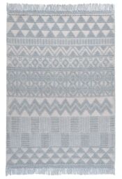 The Rug Shop UK Blue Kilim Luxurious Easy to clean Hand Made Geometric Area Rug - Size: 200 cm x 280 cm - thumbnail 8