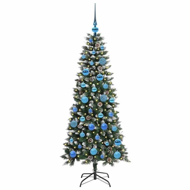 Berkfield Home Elegant Artificial Christmas Tree with 150 LEDs Green 66 x 66 x 150 cm - image 1