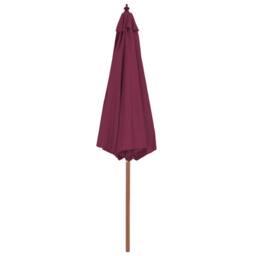 Berkfield Home Outdoor Parasol with Wooden Pole 300 cm Bordeaux Red - thumbnail 3