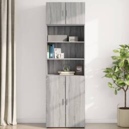 Berkfield Home Wall Cabinet Grey Sonoma 70x42.5x40 cm Engineered Wood - thumbnail 3