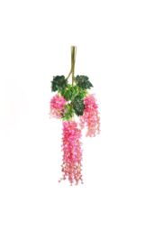 Living and Home 12 Pcs Hanging Artificial Wisteria Vine for Wedding Decoration in Pink - thumbnail 6