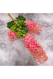 Living and Home 12 Pcs Hanging Artificial Wisteria Vine for Wedding Decoration in Pink - thumbnail 3