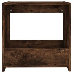 Berkfield Home Side Table Smoked Oak 50x26x50 cm Engineered Wood in Brown - Size: 50 x 26 x 50 cm - thumbnail 4