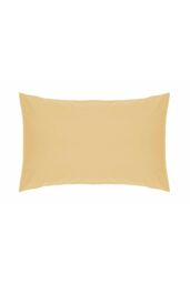 Belledorm Easy Care 200 Thread Count Cotton Polyester Percale Housewife Pillowcase in Yellow