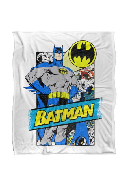 DC Comics Batman Out of The Pages Blanket 152 x 127 cm in White - image 1