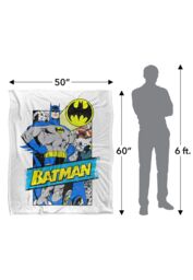 DC Comics Batman Out of The Pages Blanket 152 x 127 cm in White - thumbnail 5