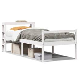 Berkfield Home Senior Bed with Headboard without Mattress White 75x190 cm Small Single - thumbnail 1