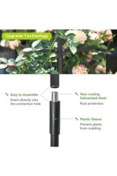 Living and Home 2 Pieces 5FT/1.6m Garden Obelisk Plastics Trellis for Climbing Plants Outdoor and Indoor in Black - thumbnail 4