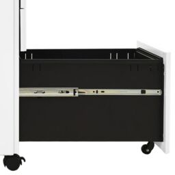 Berkfield Home Mobile File Cabinet White 30x45x59 cm Steel - Size: 30 x 45 x 59 cm - thumbnail 6