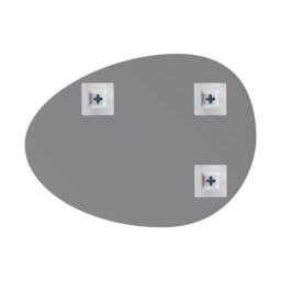 Showerdrape Angel Pebble Oval Wall Mounted Frameless Bevelled Edge Bathroom Mirror 70 x 50cm in Silver - Size: Large - thumbnail 3