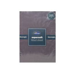 Voltico Silentnight Supersoft Fitted Sheet Double - White or Charcoal - thumbnail 3
