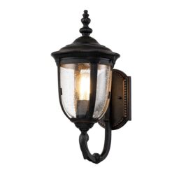 Netlighting Cleveland Outdoor Wall Lantern Weathered Bronze IP44 in Brown