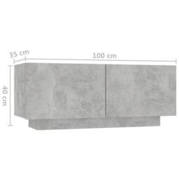 Berkfield Home Decorative Bedside Cabinet Concrete Grey 100x35x40 cm Engineered Wood - Size: 100 x 35 x 40 cm - thumbnail 9