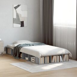 Berkfield Home Bed Frame without Mattress Grey Sonoma 90x200 cm - thumbnail 1