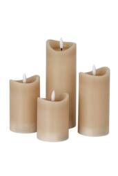 KDMD Luxe Collection Natural Glow Taupe Melted LED Candle-Safe - thumbnail 3