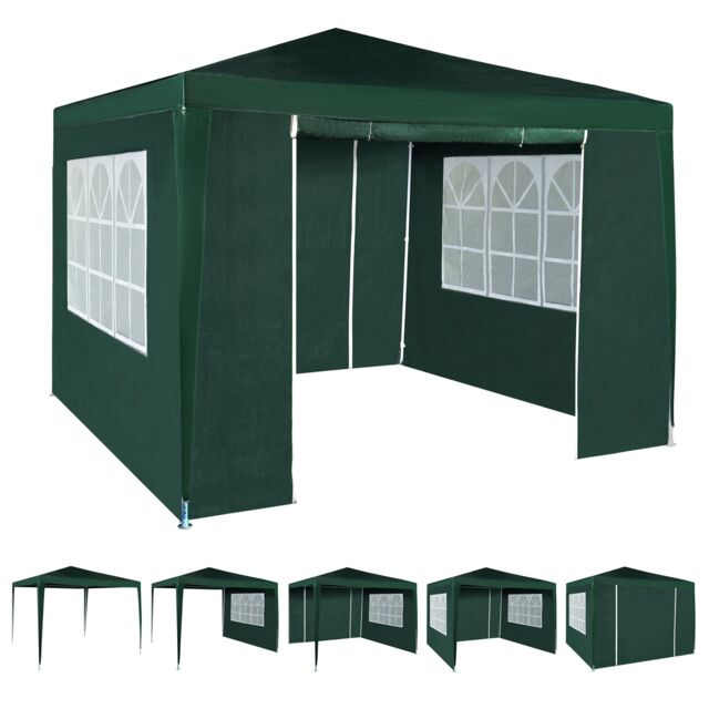 MCC Direct 3x3m Event Gazebo with Removable Sides in Green - image 1