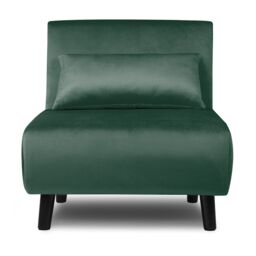 Home Garden Direct Aurora - Single Bed Chair Sofa in Velvet - 1 Seater - Green - thumbnail 4